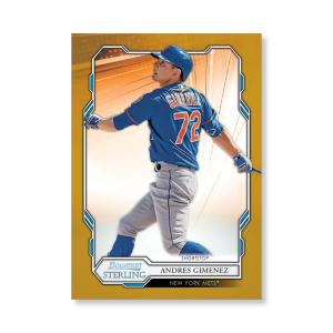 Andres Gimenez 2019 Bowman Sterling Base Prospect Cards Poster Gold Ed. # to 1- artbble-pos-19bsbb-1039-gold-s