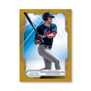 Nolan Jones 2019 Bowman Sterling Base Prospect Cards Poster Gold Ed. # to 1- artbble-pos-19bsbb-1043-gold-s
