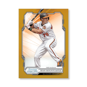 Ryan Mountcastle 2019 Bowman Sterling Base Prospect Cards Poster Gold Ed. # to 1- artbble-pos-19bsbb-1046-gold-s