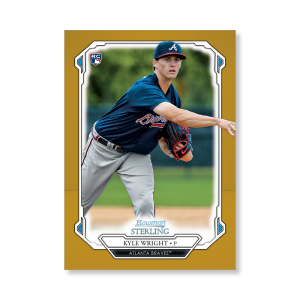Kyle Wright 2019 Bowman Sterling Base Rookie Cards Poster Gold Ed. # to 1- artbble-pos-19bsbb-1101-gold-s