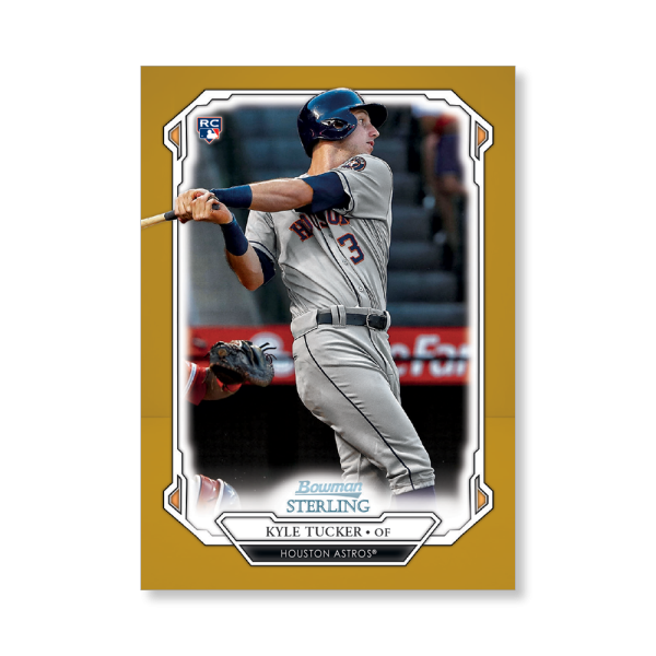 Kyle Tucker 2019 Bowman Sterling Base Rookie Cards Poster Gold Ed. # to 1- artbble-pos-19bsbb-1106-gold-s