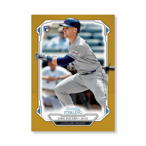 Jake Bauers 2019 Bowman Sterling Base Rookie Cards Poster Gold Ed. # to 1- artbble-pos-19bsbb-1107-gold-s