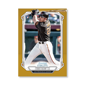Chris Shaw 2019 Bowman Sterling Base Rookie Cards Poster Gold Ed. # to 1- artbble-pos-19bsbb-1108-gold-s