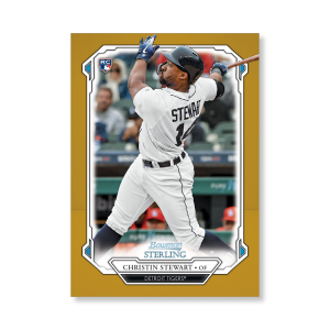 Christin Stewart 2019 Bowman Sterling Base Rookie Cards Poster Gold Ed. # to 1- artbble-pos-19bsbb-1109-gold-s