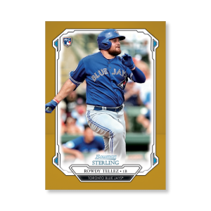 Rowdy Tellez 2019 Bowman Sterling Base Rookie Cards Poster Gold Ed. # to 1- artbble-pos-19bsbb-1110-gold-s