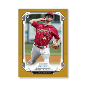 Dakota Hudson 2019 Bowman Sterling Base Rookie Cards Poster Gold Ed. # to 1- artbble-pos-19bsbb-1116-gold-s