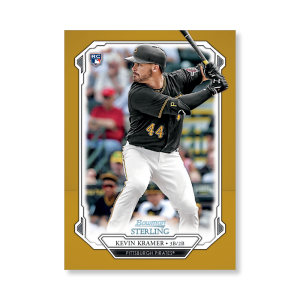 Kevin Kramer 2019 Bowman Sterling Base Rookie Cards Poster Gold Ed. # to 1- artbble-pos-19bsbb-1118-gold-s
