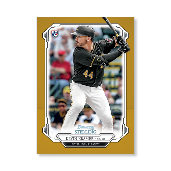 Kevin Kramer 2019 Bowman Sterling Base Rookie Cards Poster Gold Ed. # to 1- artbble-pos-19bsbb-1118-gold-s