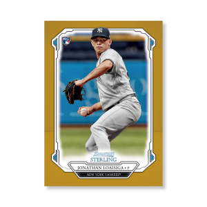 Jonathan Loaisiga 2019 Bowman Sterling Base Rookie Cards Poster Gold Ed. # to 1- artbble-pos-19bsbb-1119-gold-s