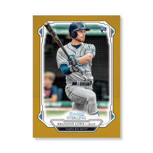 Brandon Lowe 2019 Bowman Sterling Base Rookie Cards Poster Gold Ed. # to 1- artbble-pos-19bsbb-1120-gold-s
