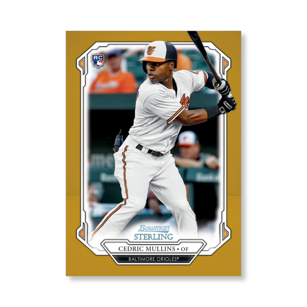 Cedric Mullins 2019 Bowman Sterling Base Rookie Cards Poster Gold Ed. # to 1- artbble-pos-19bsbb-1121-gold-s