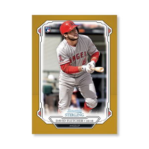 David Fletcher 2019 Bowman Sterling Base Rookie Cards Poster Gold Ed. # to 1- artbble-pos-19bsbb-1131-gold-s