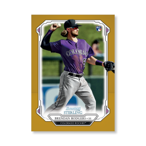 Brendan Rodgers 2019 Bowman Sterling Base Rookie Cards Poster Gold Ed. # to 1- artbble-pos-19bsbb-1155-gold-s