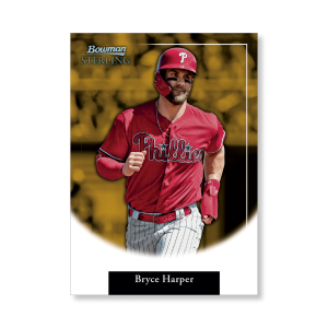 Bryce Harper 2019 Bowman Sterling Retrospect Poster Gold Ed. # to 1- artbble-pos-19bsbb-2003-gold-s