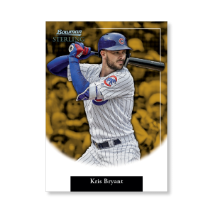 Kris Bryant 2019 Bowman Sterling Retrospect Poster Gold Ed. # to 1- artbble-pos-19bsbb-2005-gold-s