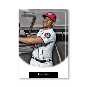 Juan Soto 2019 Bowman Sterling Retrospect Poster # to 99- artbble-pos-19bsbb-2019-s