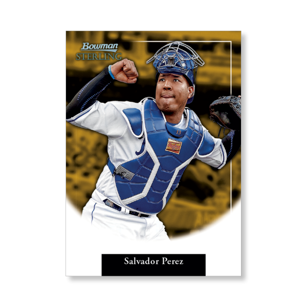 Salvador Perez 2019 Bowman Sterling Retrospect Poster Gold Ed. # to 1- artbble-pos-19bsbb-2020-gold-s