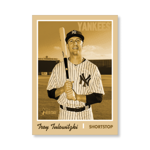 Troy Tulowitzki 2019 Heritage High Number Base Cards Poster Gold Ed. # to 1- artbble-pos-19hbhn-1005-gold-s