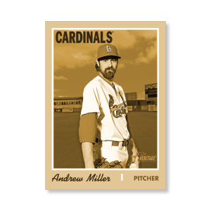 Andrew Miller 2019 Heritage High Number Base Cards Poster Gold Ed. # to 1- artbble-pos-19hbhn-1015-gold-s