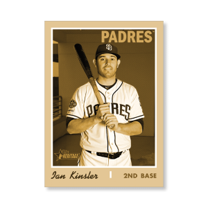 Ian Kinsler 2019 Heritage High Number Base Cards Poster Gold Ed. # to 1- artbble-pos-19hbhn-1022-gold-s