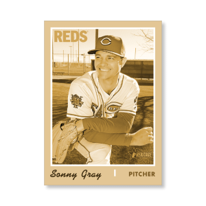 Sonny Gray 2019 Heritage High Number Base Cards Poster Gold Ed. # to 1- artbble-pos-19hbhn-1031-gold-s