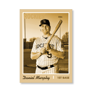 Daniel Murphy 2019 Heritage High Number Base Cards Poster Gold Ed. # to 1- artbble-pos-19hbhn-1032-gold-s