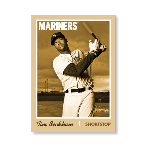 Tim Beckham 2019 Heritage High Number Base Cards Poster Gold Ed. # to 1- artbble-pos-19hbhn-1040-gold-s