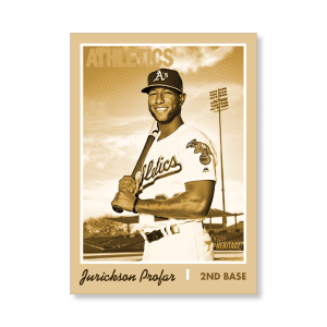 Jurickson Profar 2019 Heritage High Number Base Cards Poster Gold Ed. # to 1- artbble-pos-19hbhn-1041-gold-s