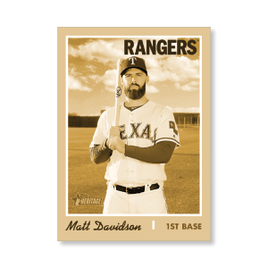 Matt Davidson 2019 Heritage High Number Base Cards Poster Gold Ed. # to 1- artbble-pos-19hbhn-1048-gold-s