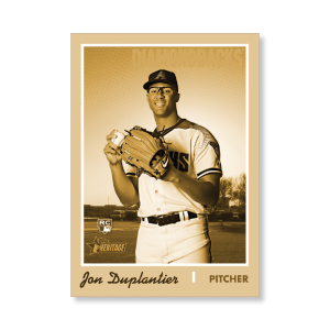 Jon Duplantier 2019 Heritage High Number Base Cards Poster Gold Ed. # to 1- artbble-pos-19hbhn-1051-gold-s