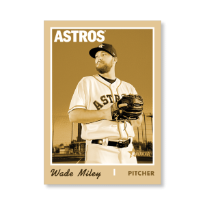 Wade Miley 2019 Heritage High Number Base Cards Poster Gold Ed. # to 1- artbble-pos-19hbhn-1056-gold-s