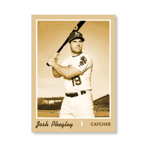 Josh Phegley 2019 Heritage High Number Base Cards Poster Gold Ed. # to 1- artbble-pos-19hbhn-1057-gold-s