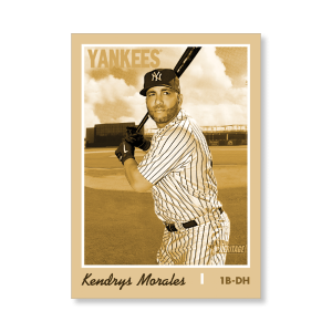 Kendrys Morales 2019 Heritage High Number Base Cards Poster Gold Ed. # to 1- artbble-pos-19hbhn-1058-gold-s