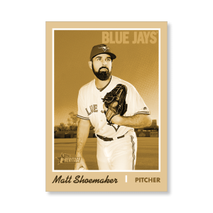 Matt Shoemaker 2019 Heritage High Number Base Cards Poster Gold Ed. # to 1- artbble-pos-19hbhn-1060-gold-s