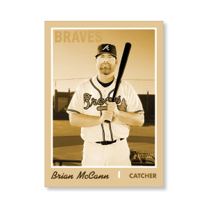 Brian McCann 2019 Heritage High Number Base Cards Poster Gold Ed. # to 1- artbble-pos-19hbhn-1066-gold-s