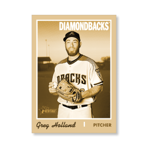 Greg Holland 2019 Heritage High Number Base Cards Poster Gold Ed. # to 1- artbble-pos-19hbhn-1080-gold-s