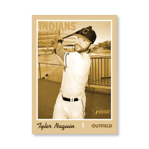 Tyler Naquin 2019 Heritage High Number Base Cards Poster Gold Ed. # to 1- artbble-pos-19hbhn-1091-gold-s