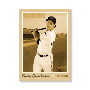 Curtis Granderson 2019 Heritage High Number Base Cards Poster Gold Ed. # to 1- artbble-pos-19hbhn-1097-gold-s
