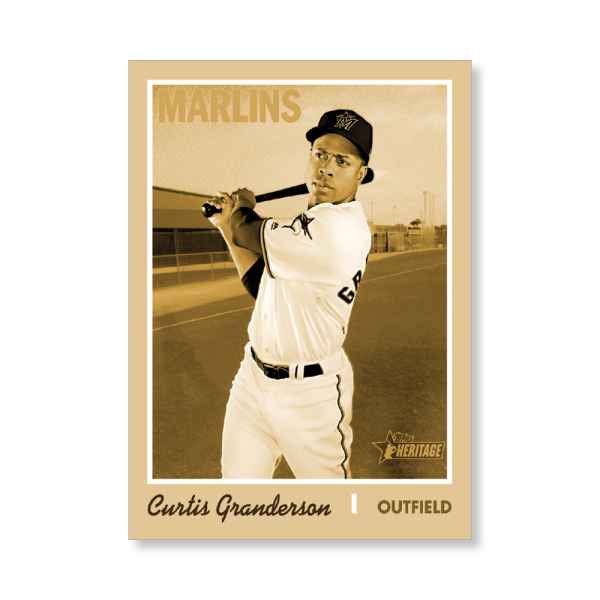 Curtis Granderson 2019 Heritage High Number Base Cards Poster Gold Ed. # to 1- artbble-pos-19hbhn-1097-gold-s