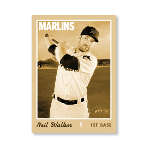 Neil Walker 2019 Heritage High Number Base Cards Poster Gold Ed. # to 1- artbble-pos-19hbhn-1098-gold-s