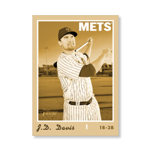 J.D. Davis 2019 Heritage High Number Base Cards Poster Gold Ed. # to 1- artbble-pos-19hbhn-1127-gold-s