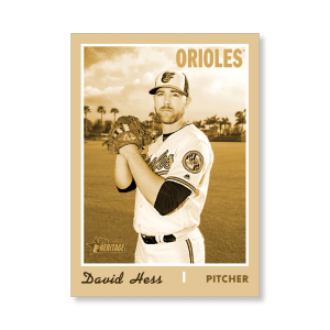 David Hess 2019 Heritage High Number Base Cards Poster Gold Ed. # to 1- artbble-pos-19hbhn-1132-gold-s