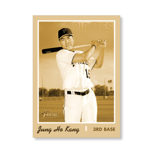 Jung Ho Kang 2019 Heritage High Number Base Cards Poster Gold Ed. # to 1- artbble-pos-19hbhn-1140-gold-s