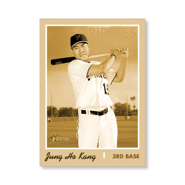 Jung Ho Kang 2019 Heritage High Number Base Cards Poster Gold Ed. # to 1- artbble-pos-19hbhn-1140-gold-s