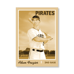 Adam Frazier 2019 Heritage High Number Base Cards Poster Gold Ed. # to 1- artbble-pos-19hbhn-1141-gold-s