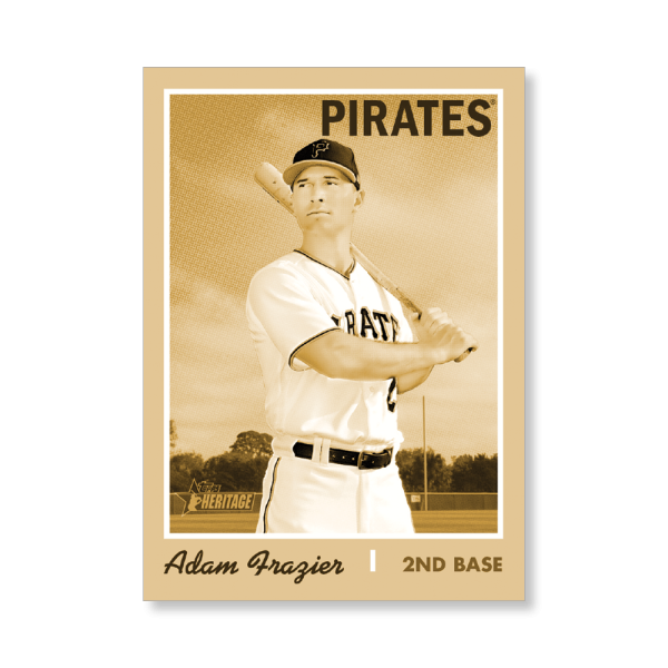 Adam Frazier 2019 Heritage High Number Base Cards Poster Gold Ed. # to 1- artbble-pos-19hbhn-1141-gold-s