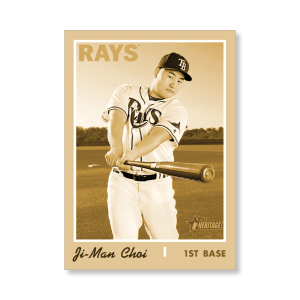 Ji-Man Choi 2019 Heritage High Number Base Cards Poster Gold Ed. # to 1- artbble-pos-19hbhn-1147-gold-s