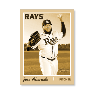Jose Alvarado 2019 Heritage High Number Base Cards Poster Gold Ed. # to 1- artbble-pos-19hbhn-1149-gold-s