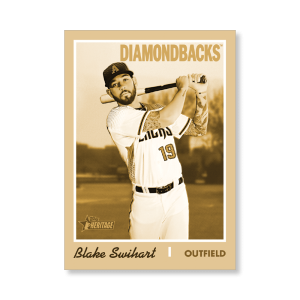Blake Swihart 2019 Heritage High Number Base Cards Poster Gold Ed. # to 1- artbble-pos-19hbhn-1150-gold-s