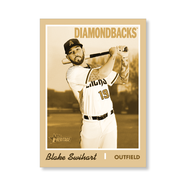 Blake Swihart 2019 Heritage High Number Base Cards Poster Gold Ed. # to 1- artbble-pos-19hbhn-1150-gold-s